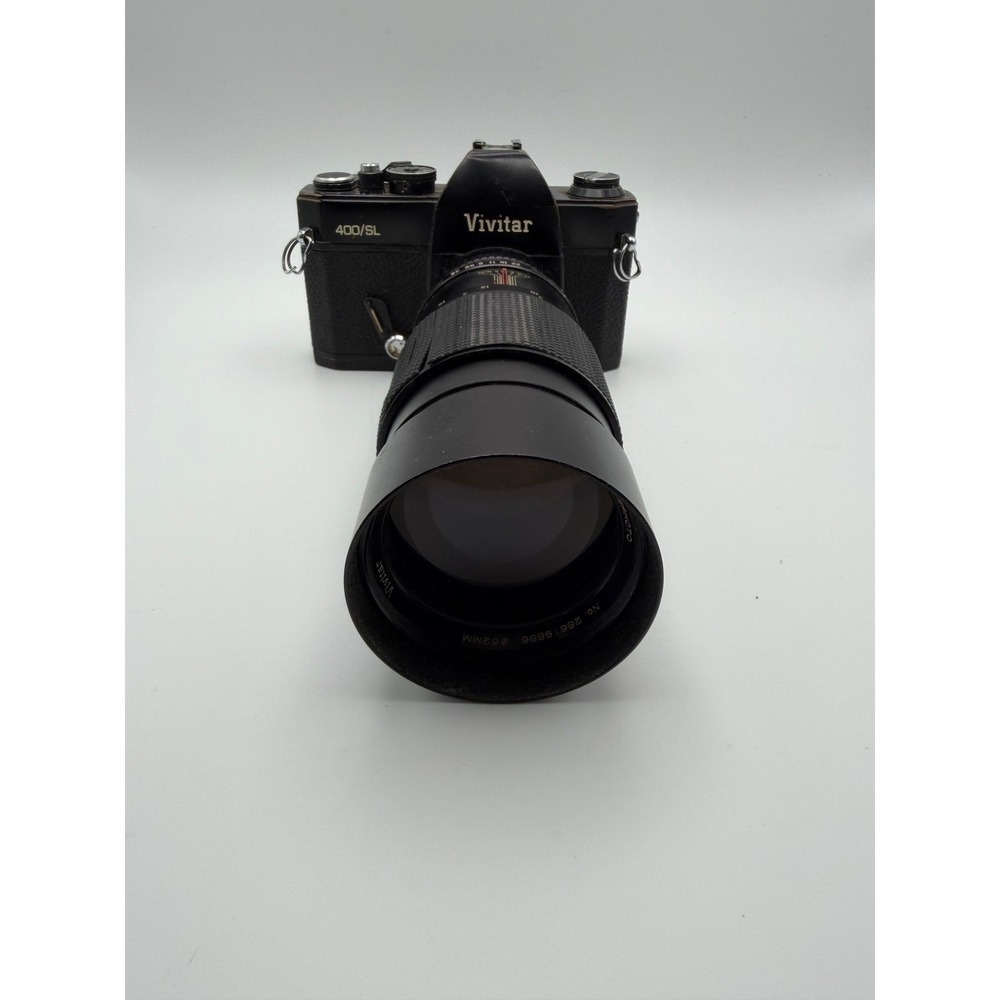 Vivitar 1970's 400/SL 35mm SLR Film Camera with 200mm f3.5 Lens and Close-Up Set